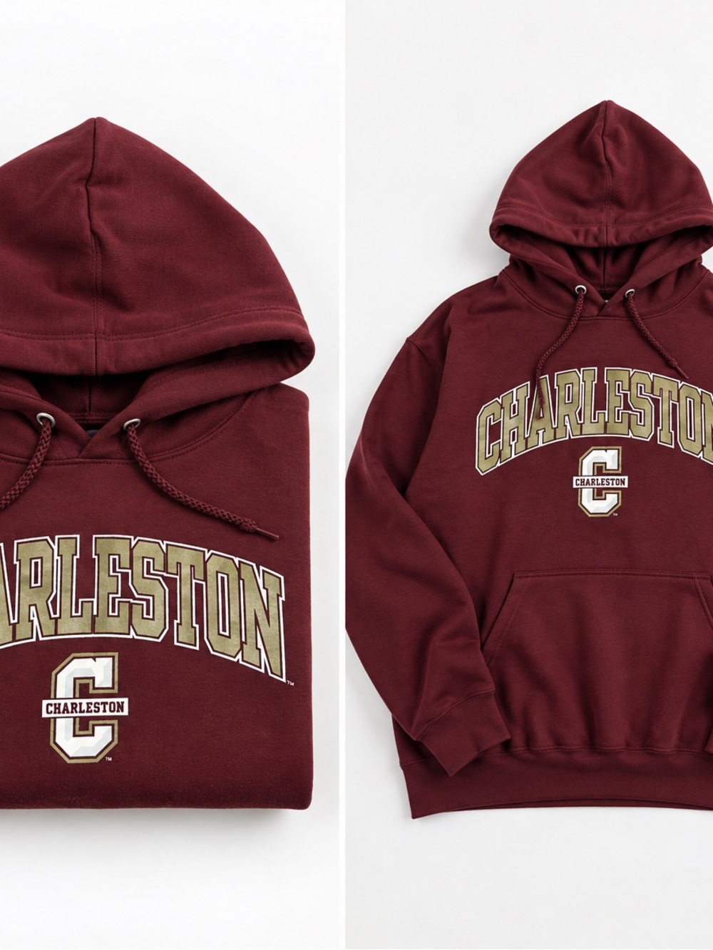 Maroon Men's Pullover Hoodie Sweater